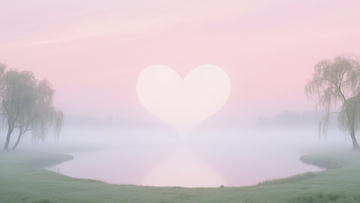 心形雾湖浪漫景4