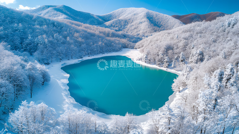 高清大图下载【趣麦麦图】冬季天池美景3