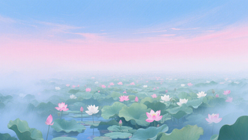 荷间晨雾夏日情3