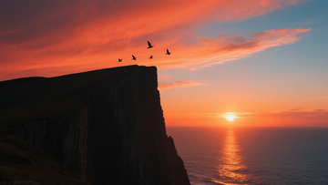 悬崖落日壮丽观3