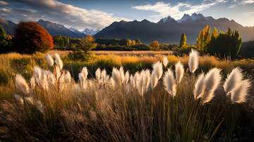 秋冬野外的芦苇1