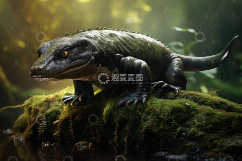 高清大图下载【趣麦麦图】热带雨林里的爬行动物