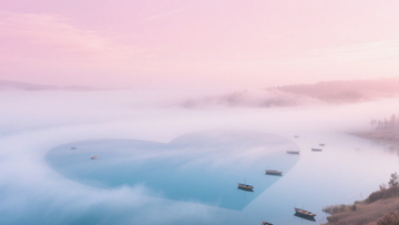 心形雾湖浪漫景3