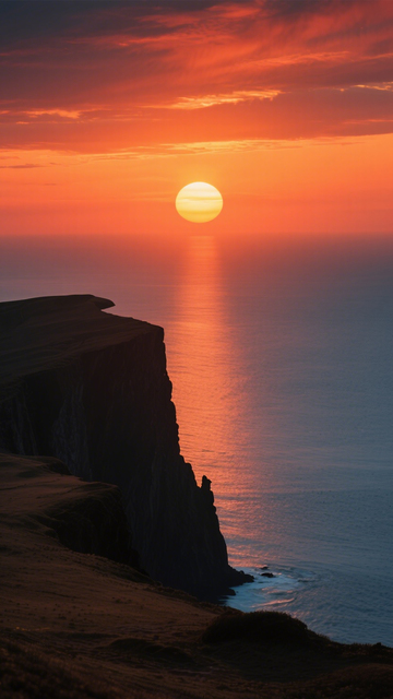 悬崖落日壮丽观2