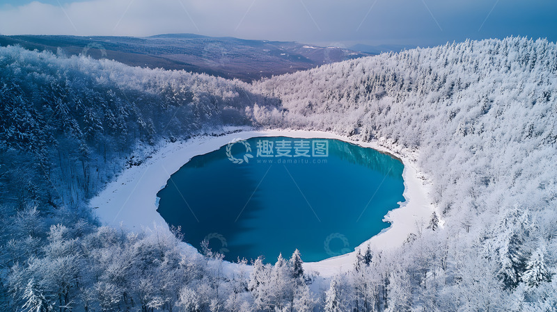 高清大图下载【趣麦麦图】冬季天池美景