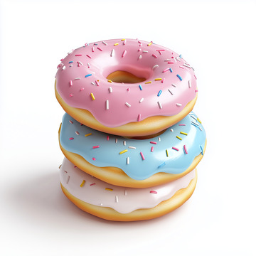 淡彩色纸杯蛋糕美味Ai插画海报背景高清图