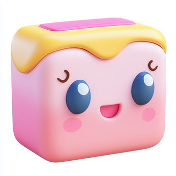 可爱的蛋糕形象Ai插画海报背景高清图片素