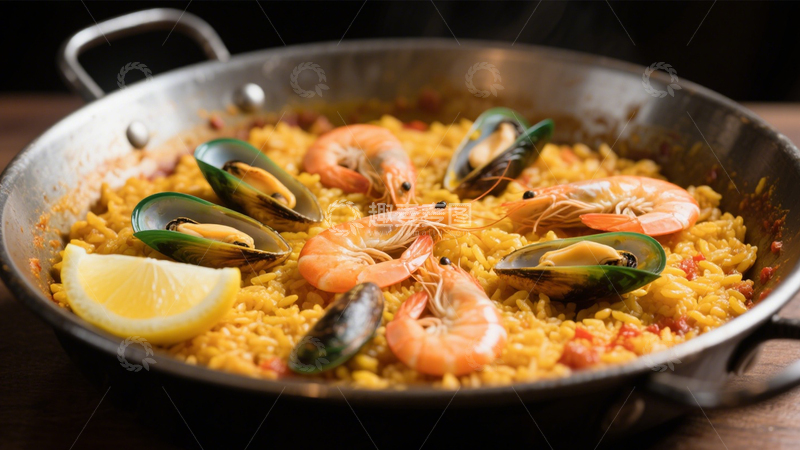 高清大图下载【趣麦麦图】大虾海鲜烩饭香3
