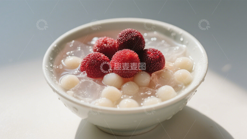 高清大图下载【趣麦麦图】夏日杨梅汤圆冰粥4