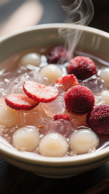 夏日杨梅汤圆冰粥1