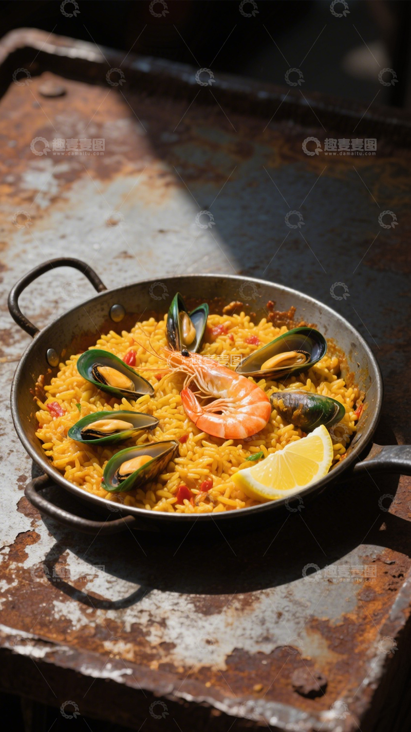 高清大图下载【趣麦麦图】大虾海鲜烩饭香1