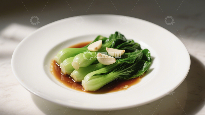 高清大图下载【趣麦麦图】清爽白灼青菜4