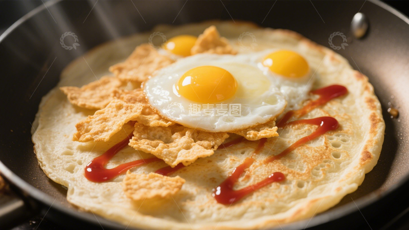 高清大图下载【趣麦麦图】酥脆鸡蛋卷饼香3