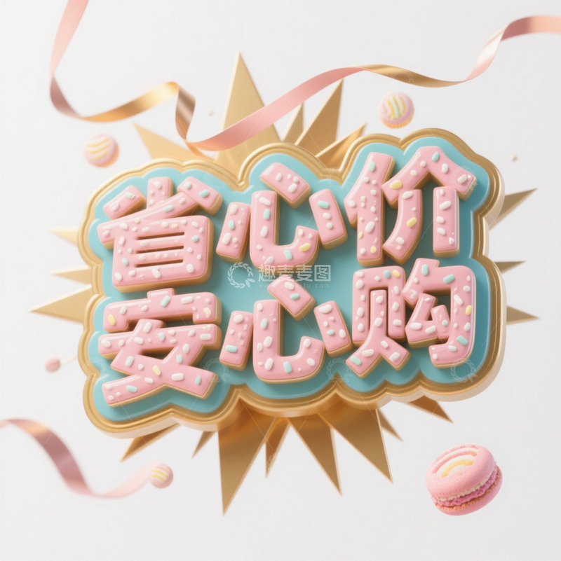 高清大图下载【趣麦麦图】618电商字体1