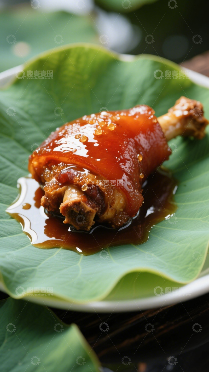 高清大图下载【趣麦麦图】软烂红烧蹄髈香1