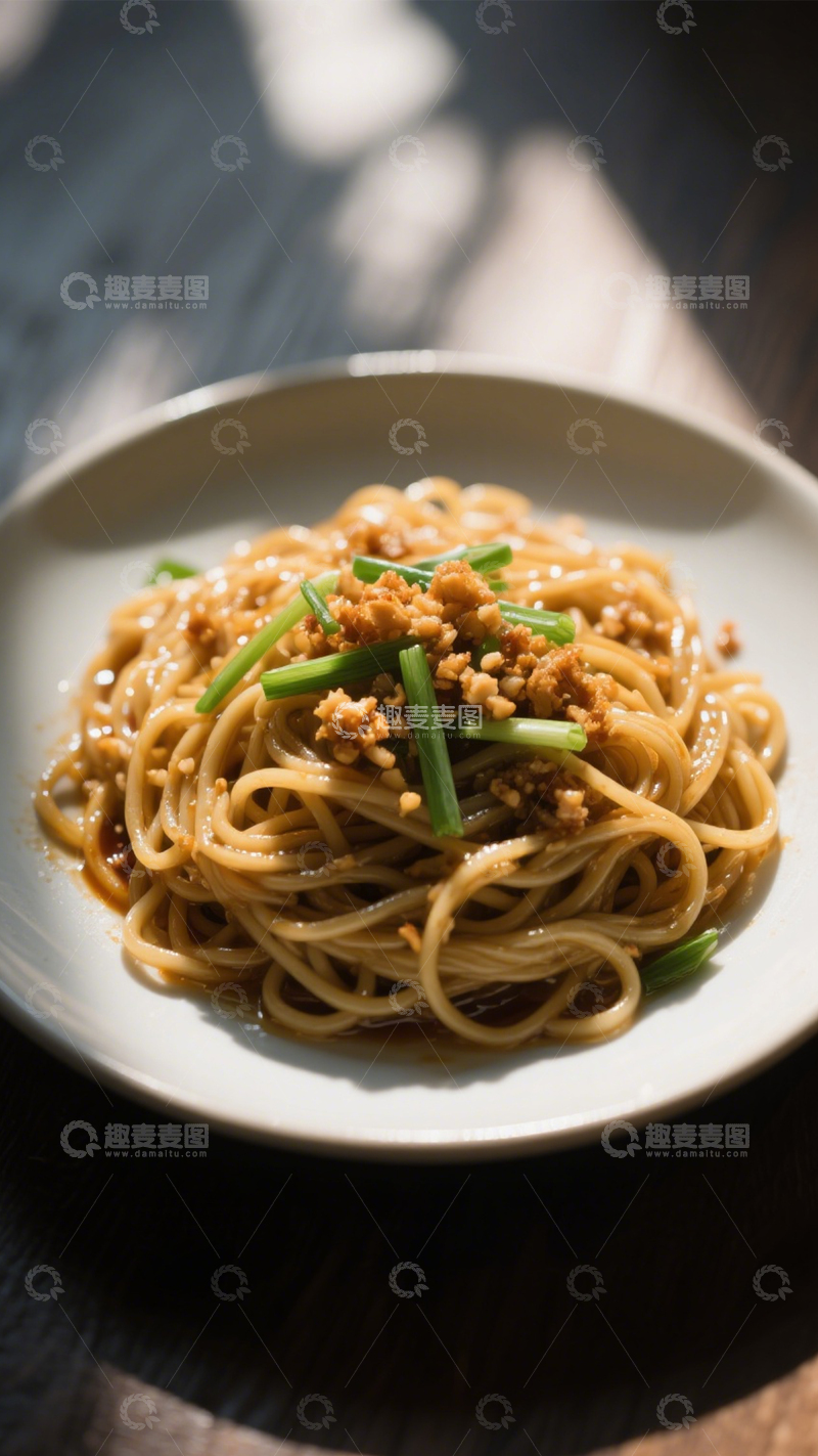 高清大图下载【趣麦麦图】劲道肉酱拌面香1