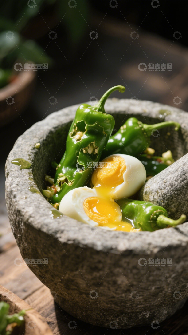 高清大图下载【趣麦麦图】入味擂椒皮蛋1