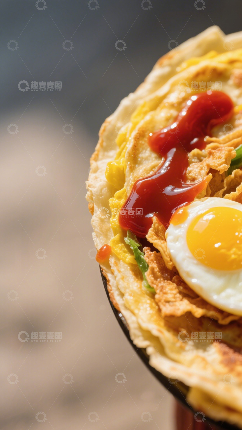 高清大图下载【趣麦麦图】酥脆鸡蛋卷饼香2