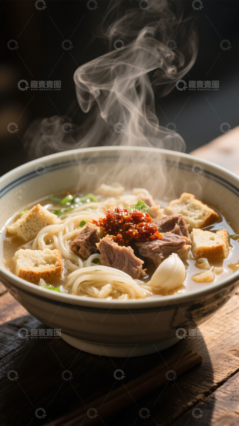 高清大图下载【趣麦麦图】浓郁牛肉米线香1