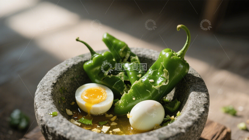 高清大图下载【趣麦麦图】入味擂椒皮蛋3