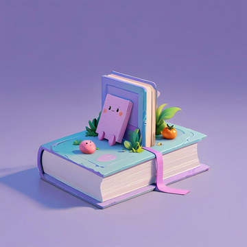 奇幻书籍场景Ai插画海报背景高清图片素材1