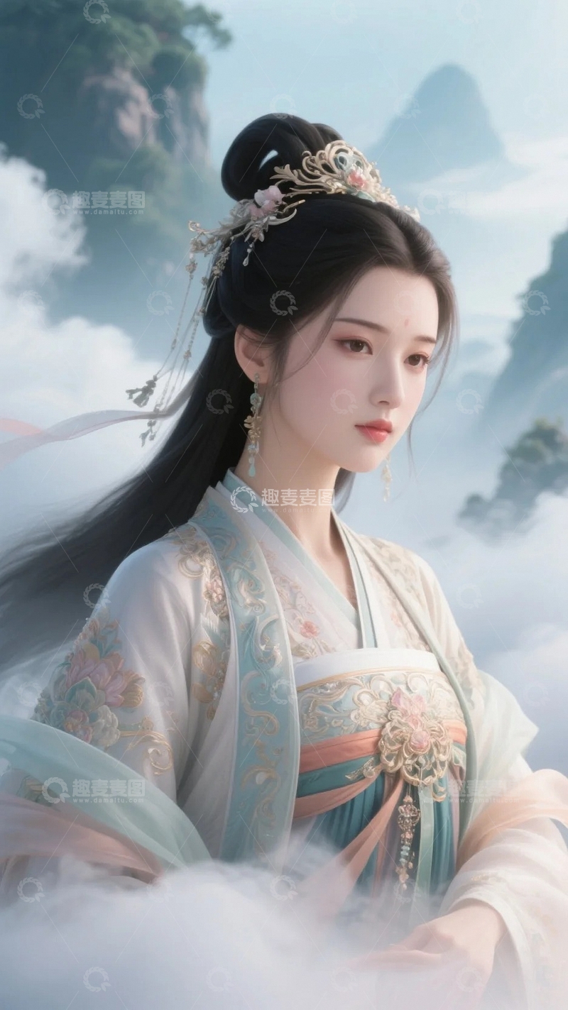 高清大图下载【趣麦麦图】仙气飘飘的古风佳人4