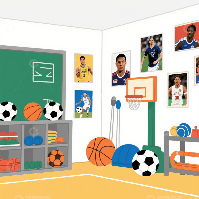 高清大图下载【趣麦麦图】健身房矢量图