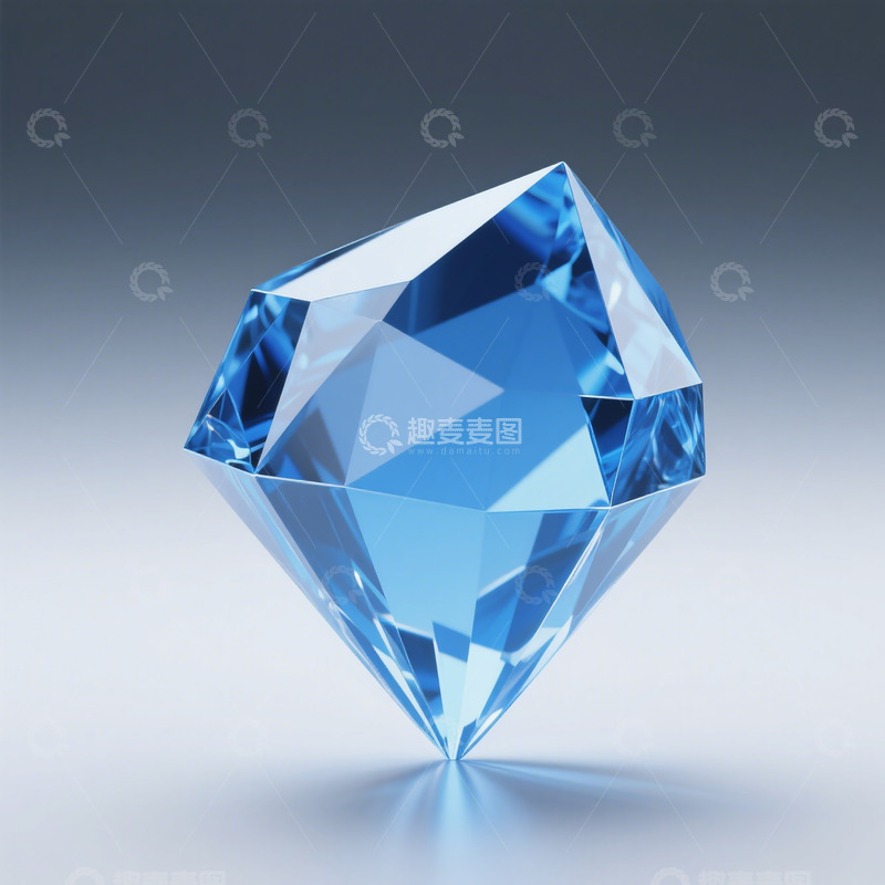 高清大图下载【趣麦麦图】蓝色水晶的晶莹剔透