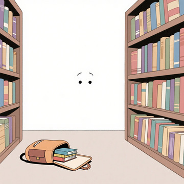 图书馆书架矢量图