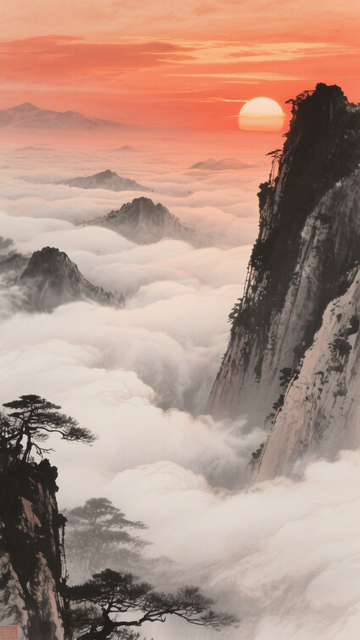 壮丽云海金山景3