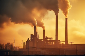 工业工厂烟囱废气排放