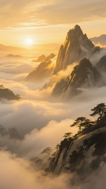 壮丽云海金山景2