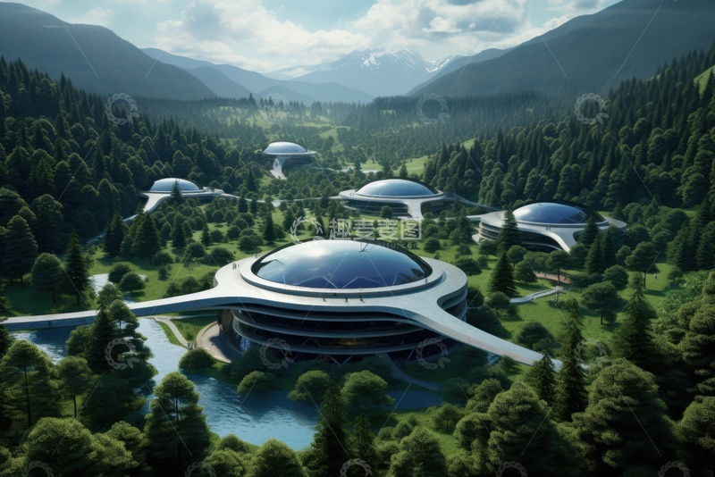 高清大图下载【趣麦麦图】森林里的生态社区