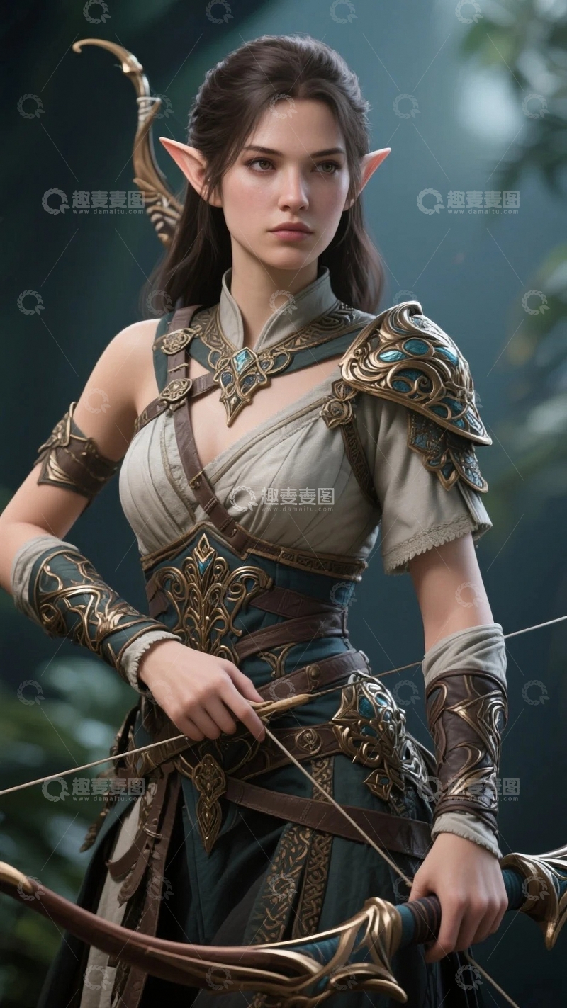 高清大图下载【趣麦麦图】林中仙子的狩猎时刻2