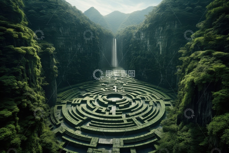 高清大图下载【趣麦麦图】深山里的峡谷迷宫景观