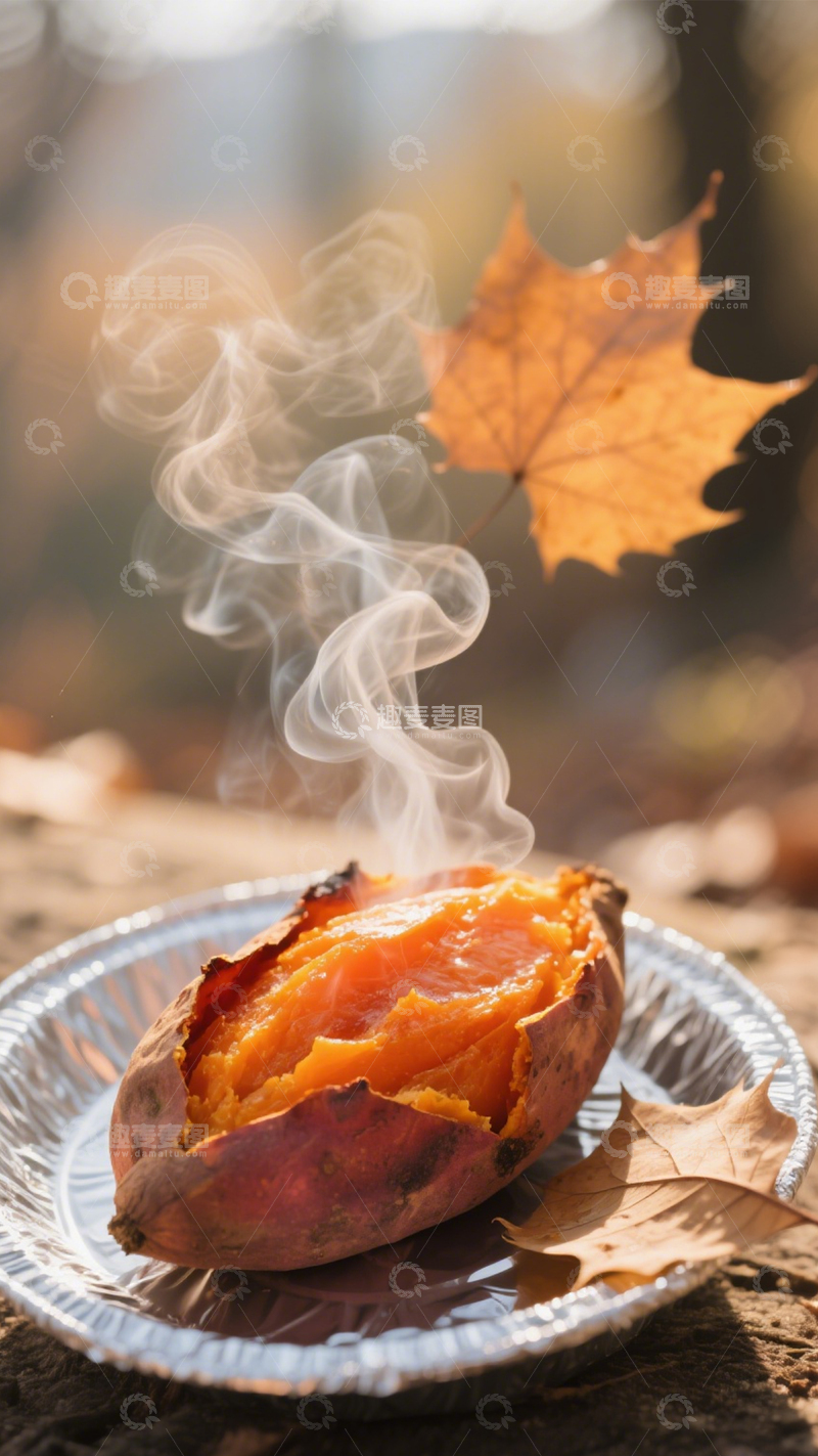 高清大图下载【趣麦麦图】热气香甜烤红薯2