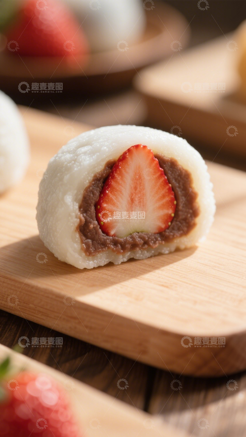 高清大图下载【趣麦麦图】软糯夹心草莓糍1