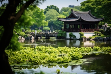 中式园林古典亭台