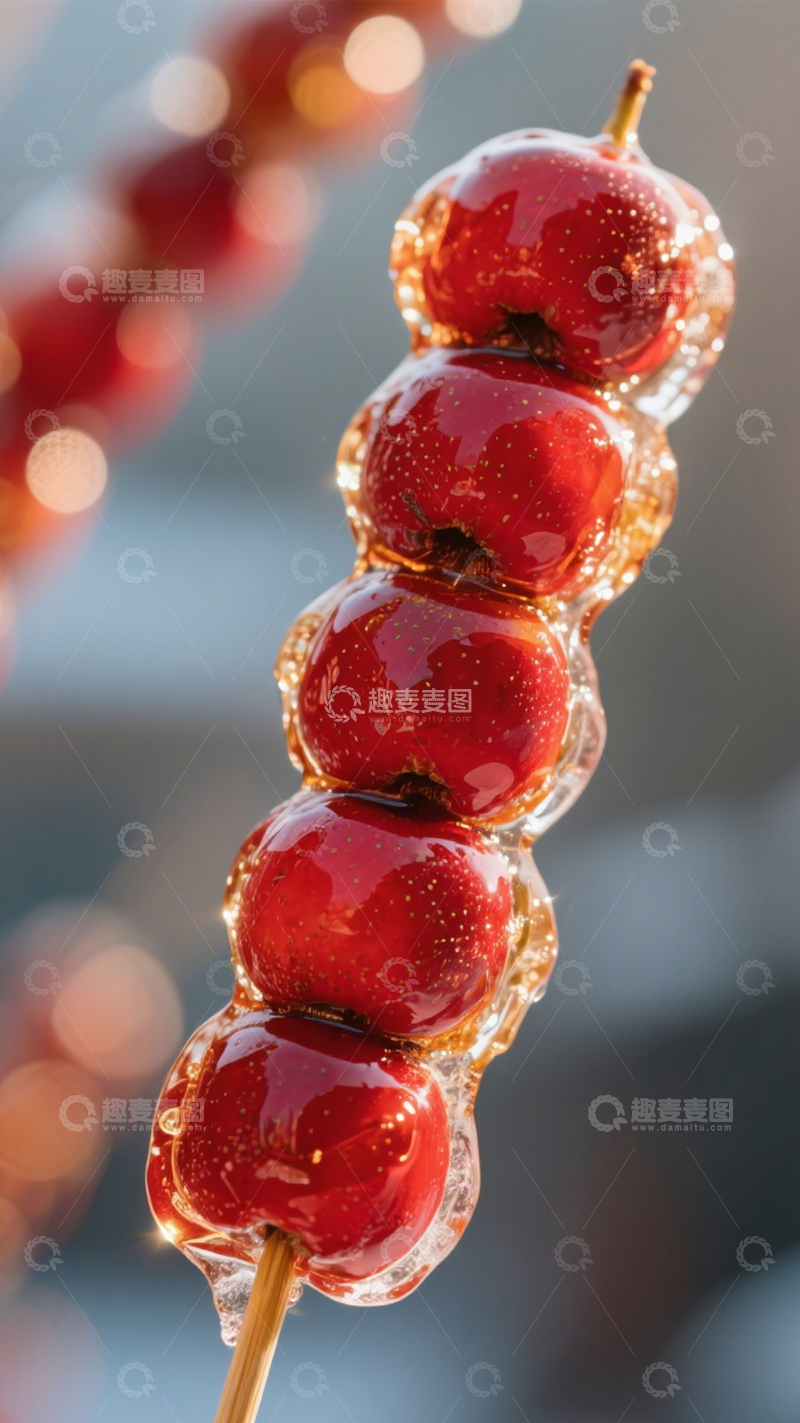 高清大图下载【趣麦麦图】酸甜传统冰糖葫芦1