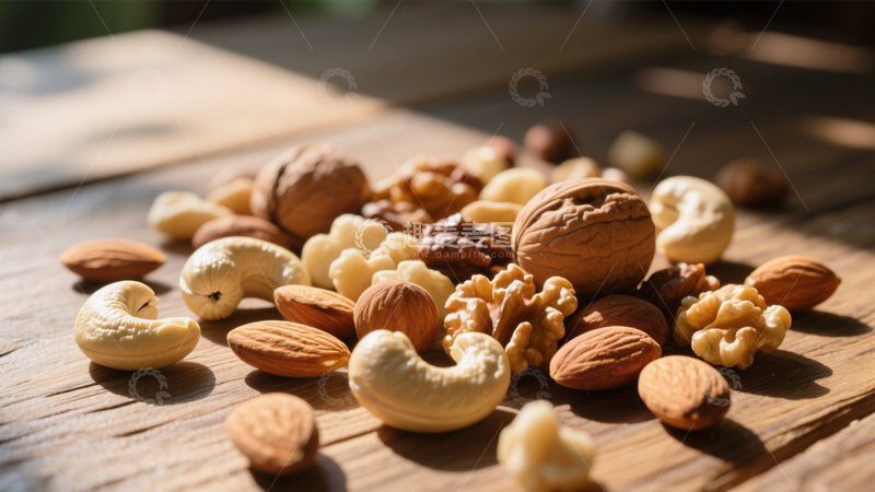 高清大图下载【趣麦麦图】袋装多样混合坚果3