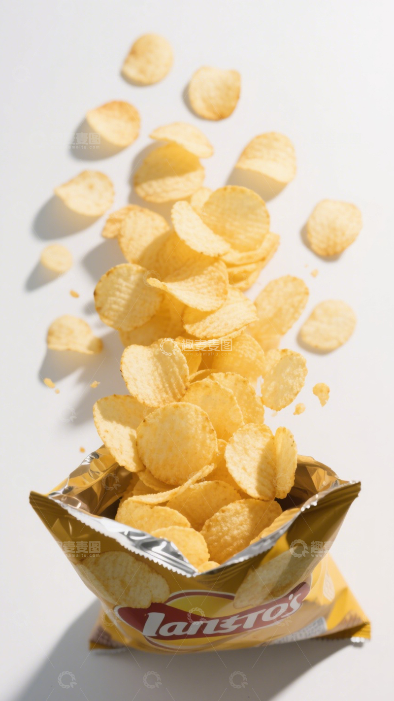 高清大图下载【趣麦麦图】金黄酥脆香脆薯片2