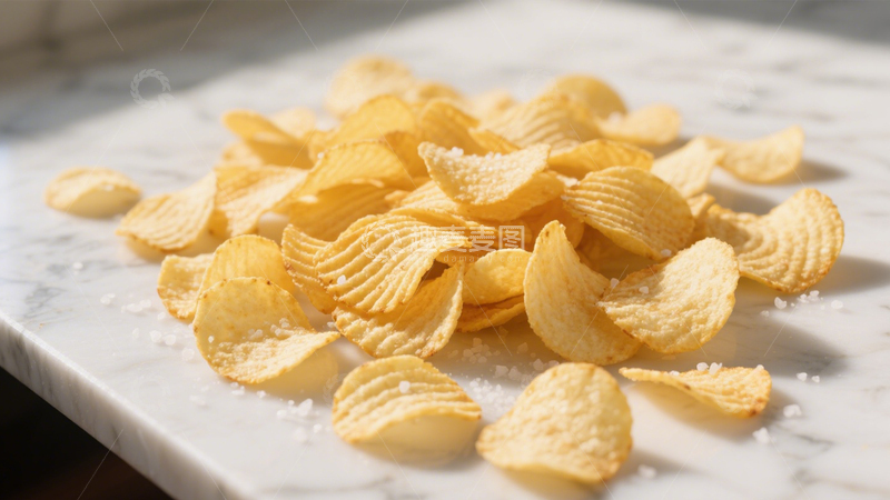高清大图下载【趣麦麦图】堆叠酥脆波纹薯片4