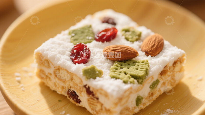 高清大图下载【趣麦麦图】坚果葡萄干雪花酥4