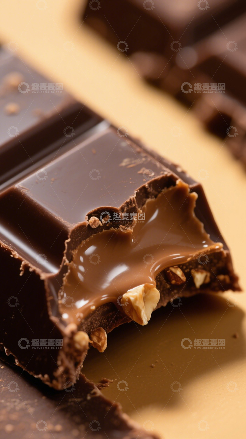 高清大图下载【趣麦麦图】榛子融化榛子巧克力1