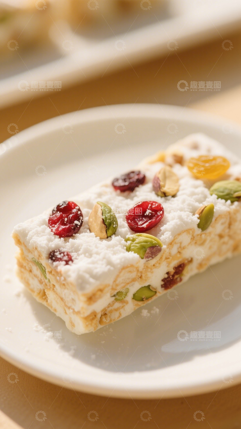 高清大图下载【趣麦麦图】坚果葡萄干雪花酥1