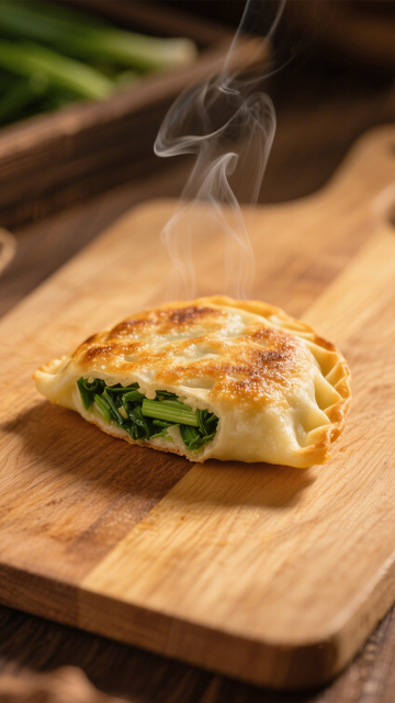 韭菜热气韭菜煎饺1