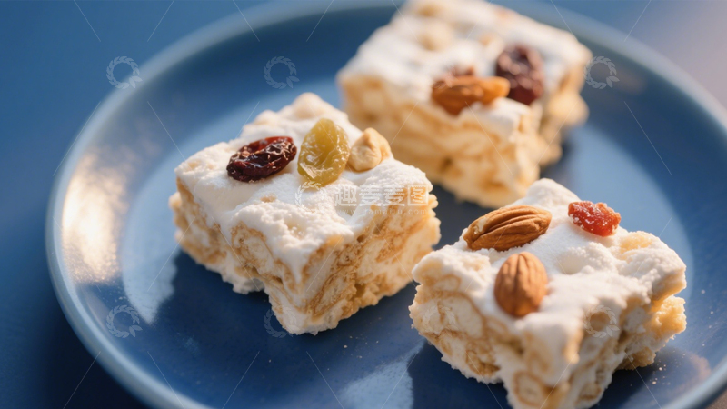高清大图下载【趣麦麦图】坚果葡萄干雪花酥3