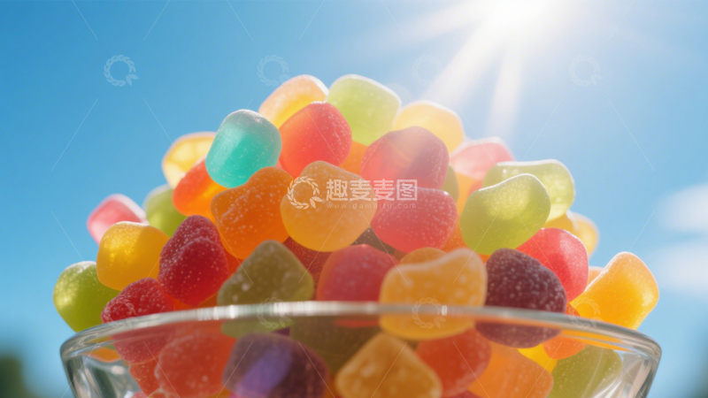 高清大图下载【趣麦麦图】彩色甜蜜多彩软糖4