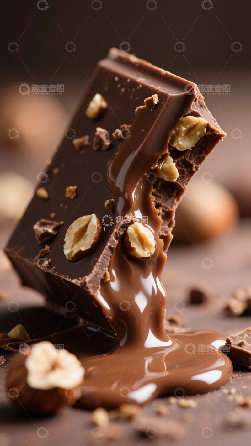 高清大图下载【趣麦麦图】榛子融化榛子巧克力2