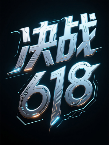 艺术字决战618